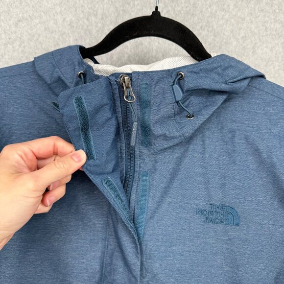 North Face Womens Resolve 2 Shell Jacket Size L Blue Hooded Waterproof Outdoor - Picture 5 of 16